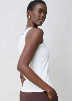 Tanktop mit Seidenanteil