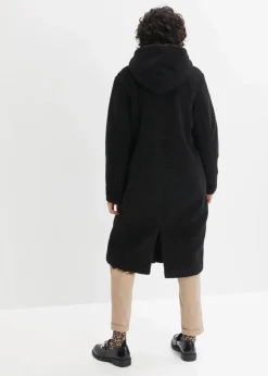 Teddymantel mit Kapuze und Taschen