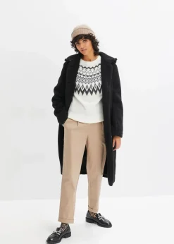 Teddymantel mit Kapuze und Taschen