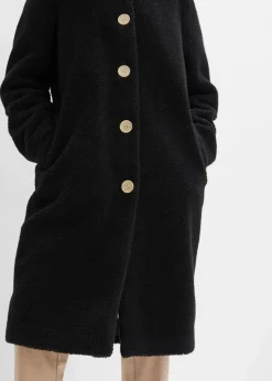 Teddymantel mit Kapuze und Taschen