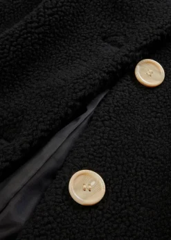 Teddymantel mit Kapuze und Taschen