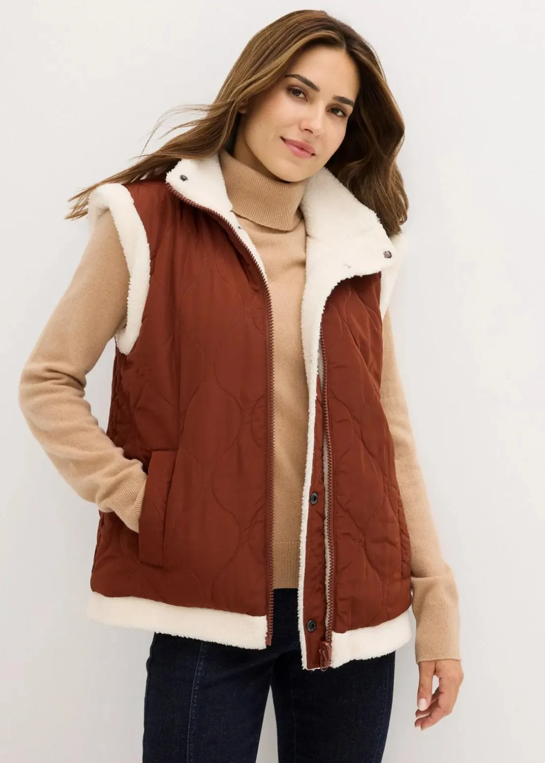 Teddy-Weste zum Wenden