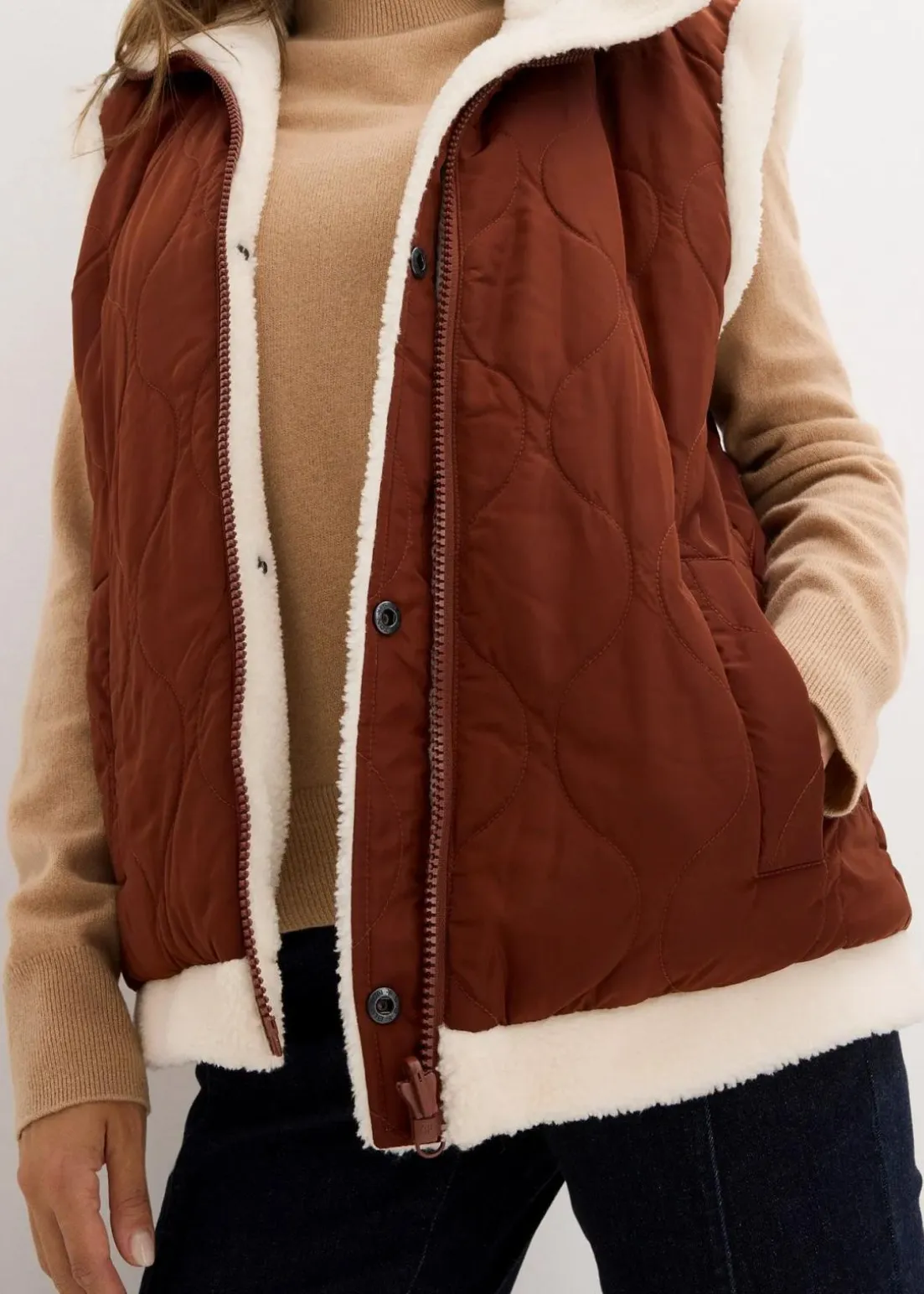 Teddy-Weste zum Wenden