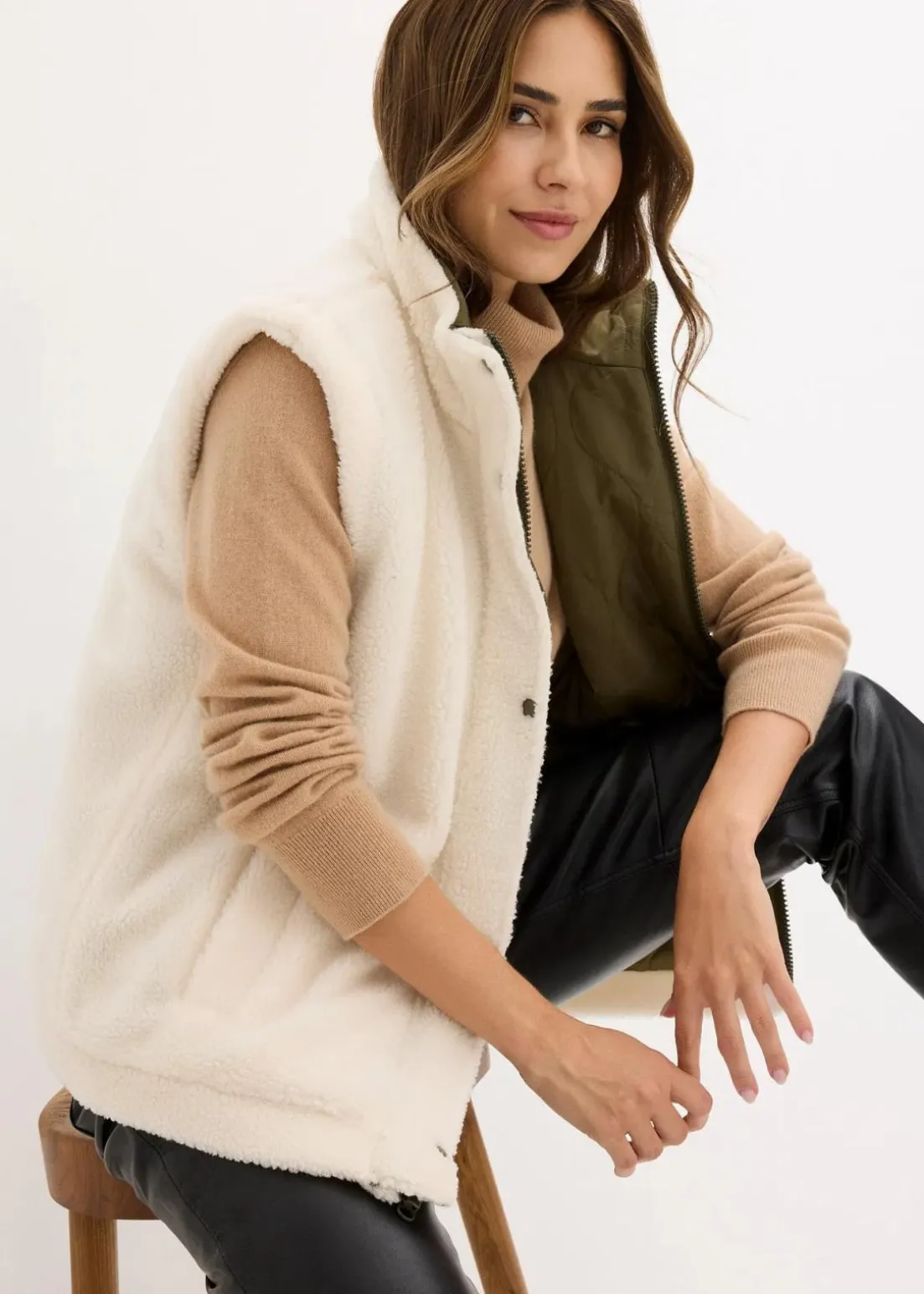 Teddy-Weste zum Wenden