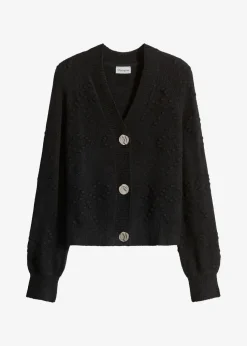 Texturierte Strickjacke