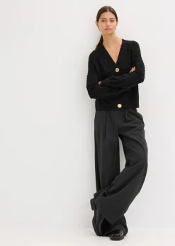 Texturierte Strickjacke