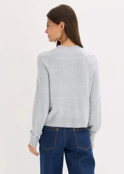 Texturierte Strickjacke