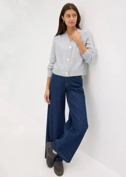 Texturierte Strickjacke