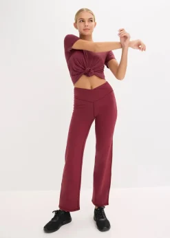 Thermo Sport-Hose aus weichem Material, gerades Bein