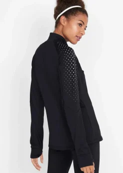 Thermo Sportjacke mit reflektierendem Druck