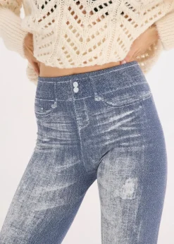 Thermo-Strumpfleggings mit weicher Innenseite