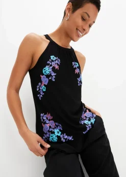 Top aus fließendem Viskose-Mix