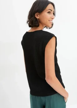 Top aus leichtem Crêpe