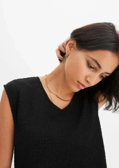 Top aus leichtem Crêpe