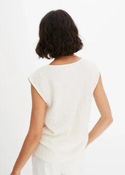 Top aus leichtem Crêpe