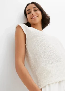 Top aus leichtem Crêpe