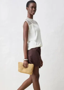 Top aus reinem Leinen