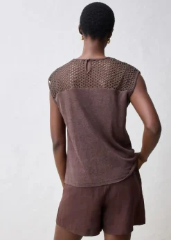 Top aus reinem Leinen