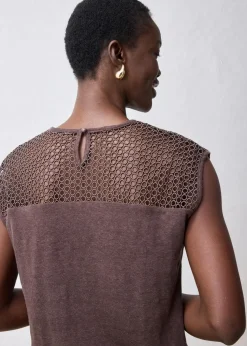 Top aus reinem Leinen