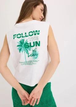 Top aus reiner Baumwolle