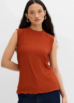 Top aus strukturiertem Crinkle