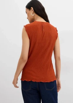 Top aus strukturiertem Crinkle