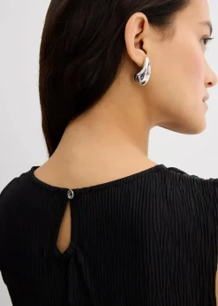 Top aus strukturiertem Crinkle