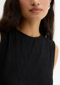 Top aus strukturiertem Crinkle