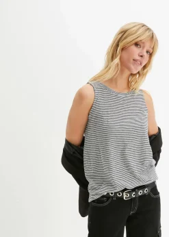 Top mit Knopfleiste am Rücken