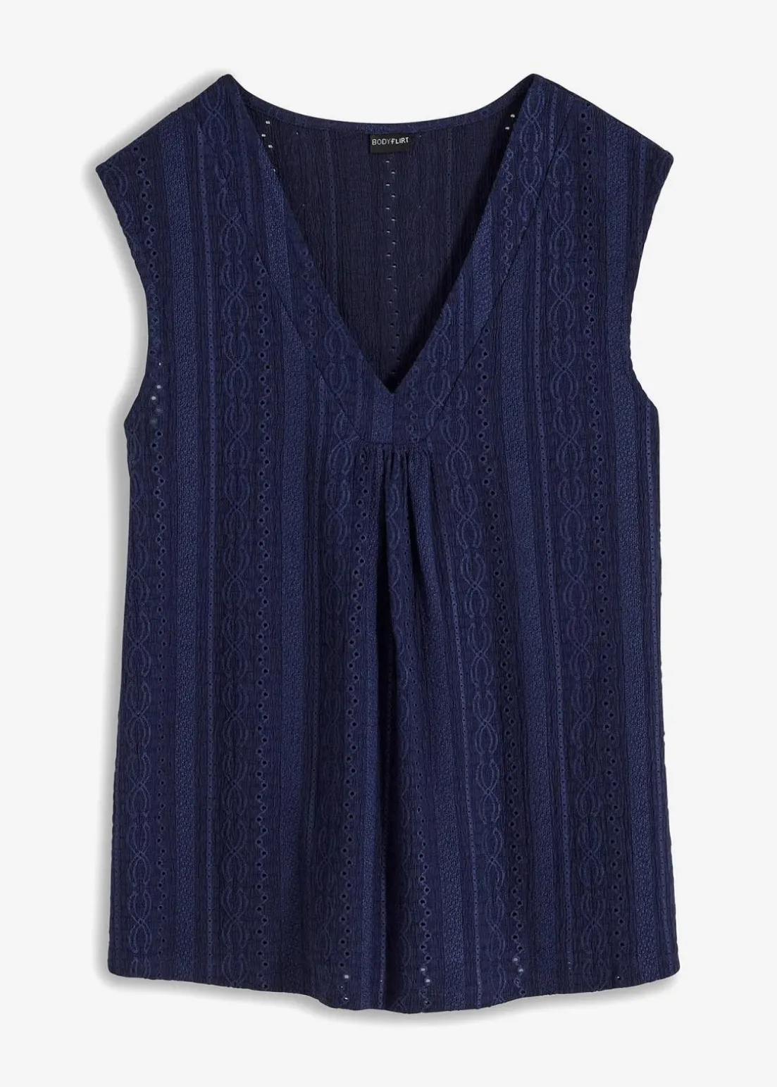 Top mit Lochstickerei