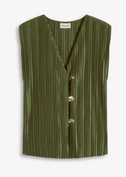 Top mit Plissee