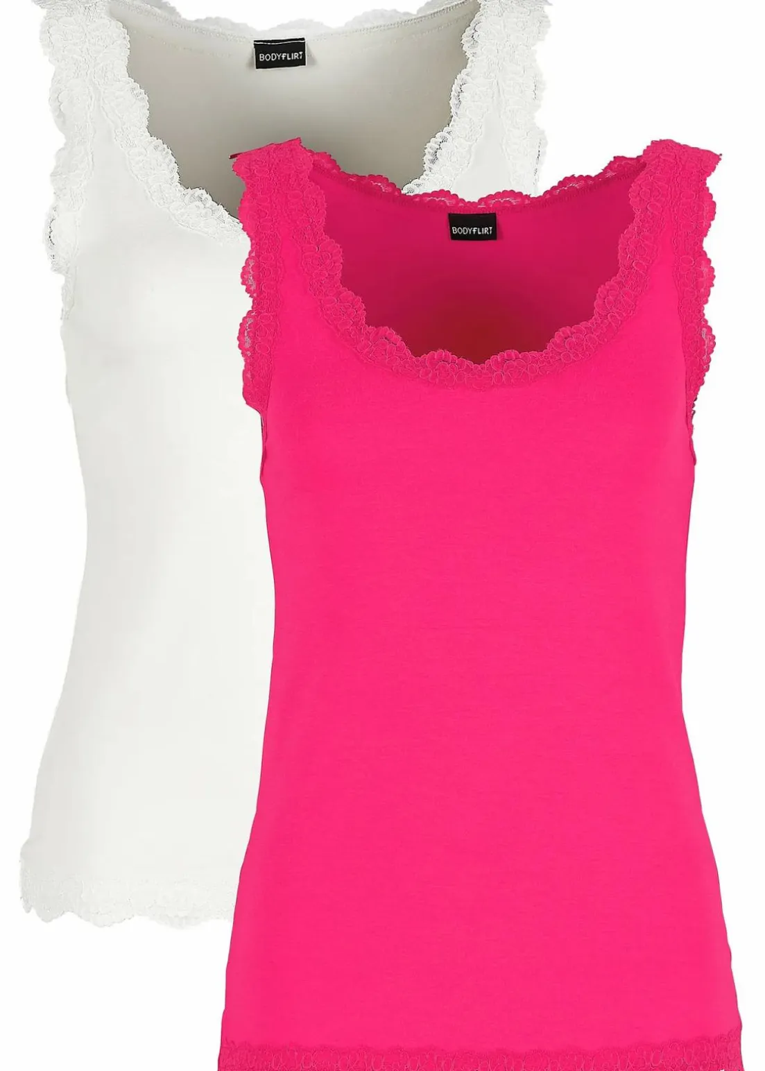 Top mit Spitze (2er-Pack)