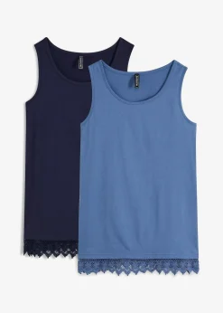 Top mit Spitze (2er-Pack)