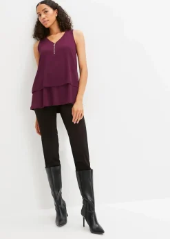 Top mit Zipper aus nachhaltige Viskose