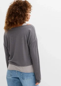 Top und Langarmshirt (2-tlg.Set) aus Jersey