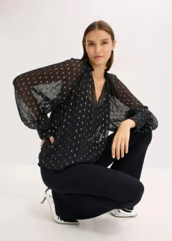 Transparente Schlupfbluse