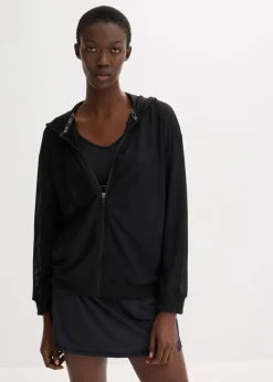 Transparente Sportjacke aus Mesh, oversized