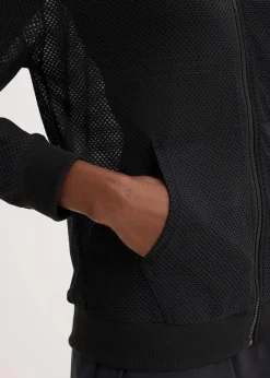 Transparente Sportjacke aus Mesh, oversized