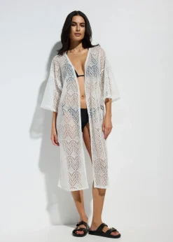 Transparenter Strandkimono