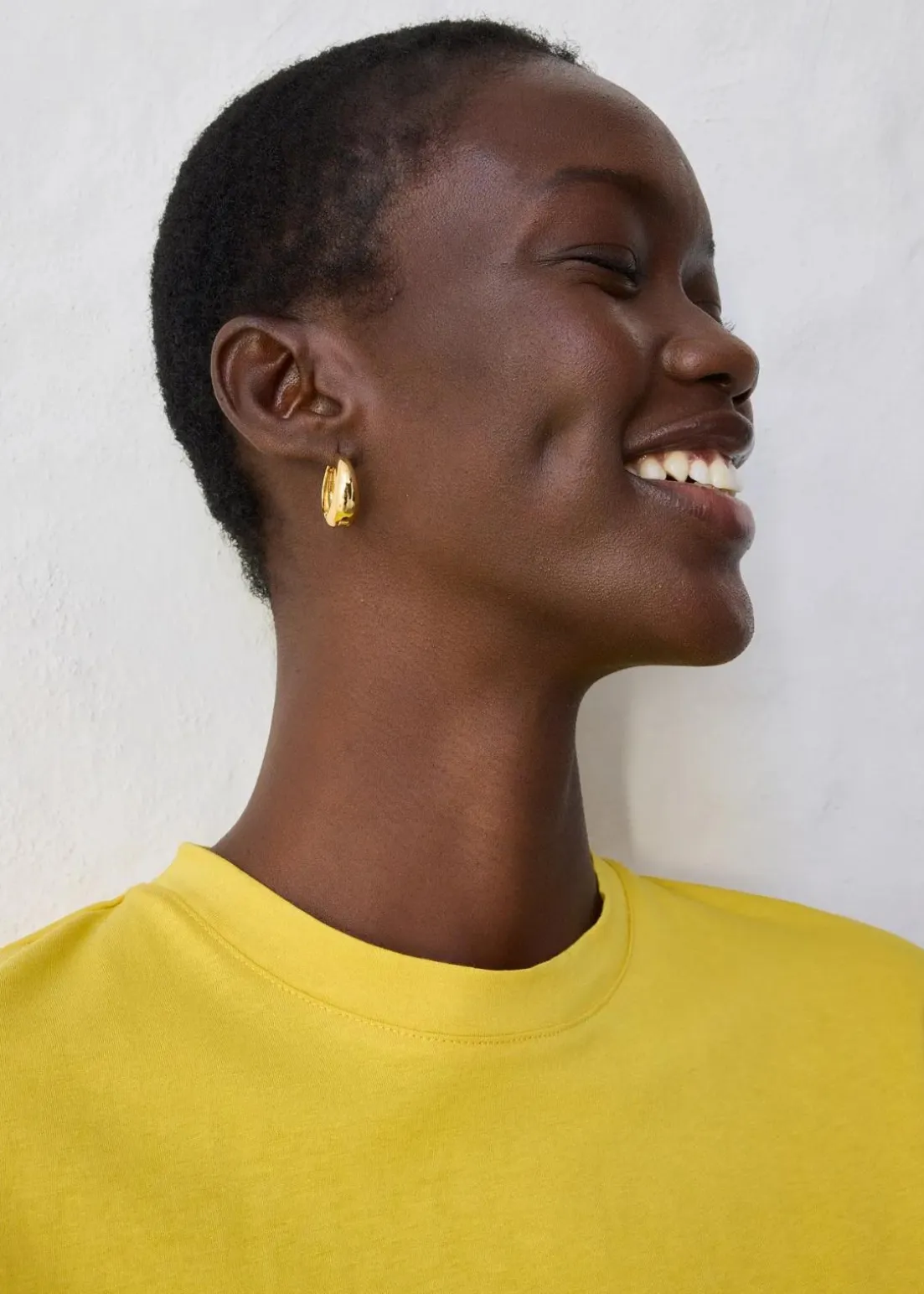 Trapezförmiges Shirt mit Seidenanteil