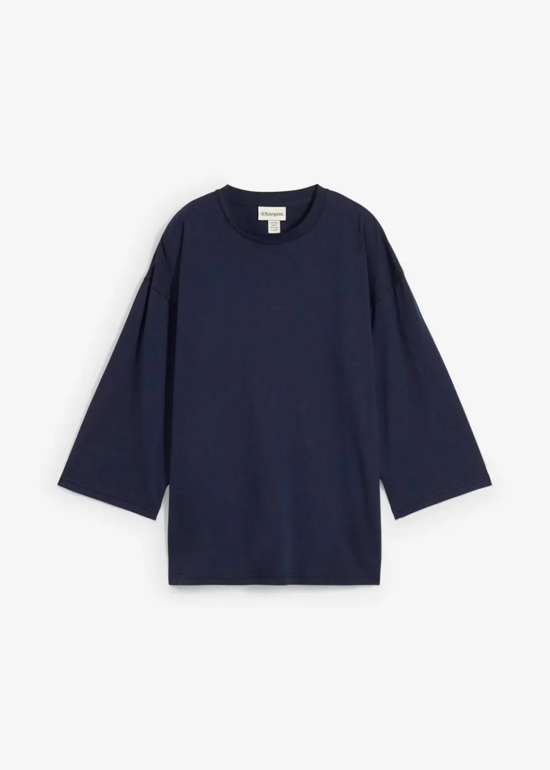 Trapezförmiges Shirt mit Seidenanteil