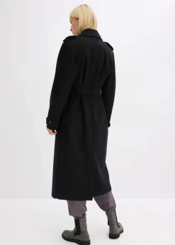 Trenchcoat in Wolloptik