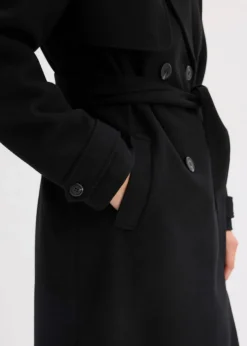 Trenchcoat in Wolloptik