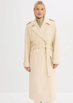 Trenchcoat in Wolloptik