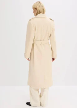 Trenchcoat in Wolloptik