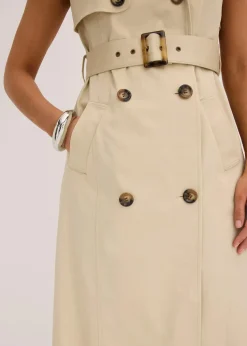 Trenchkleid mit Gürtel (2-tlg.)
