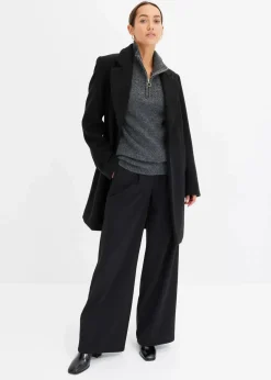 Troyer Pullover mit Ajourmuster