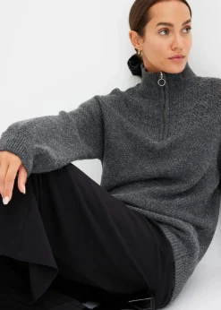 Troyer Pullover mit Ajourmuster