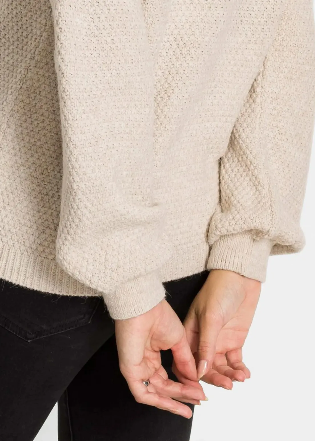Troyer Pullover mit Ajourmuster