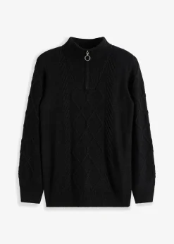 Troyer Pullover mit Zopfmuster